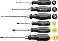 PB Swiss Tools Schraubenzieher-Set SwissGrip Evo Schlitz Phillips schwarz - Schraubenziehertyp: Phillips - Schlitz - Anwendungsbereich: Universal - Werkstatt - Grösse: Diverse