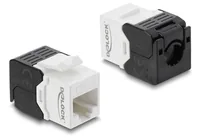Delock Keystone-Modul RJ45 Buchse zu LSA Cat.6 UTP werkzeugfrei - Modultyp: Keystone - Anschluss Front: Buchse RJ-45 - Anschluss Rück: LSA - Medientyp: Netzwerk - Schirmung: Nein - Detailfarbe: Schwarz-Weiss