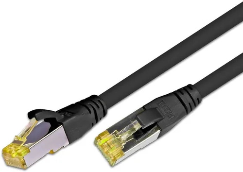 Wirewin Patchkabel RJ-45 - RJ-45, Cat 6A, S/FTP, 0.25 m, Schwarz - Detailfarbe: Schwarz - Form: Rund - Verpackungseinheit: 1 Stück - Zusatzfunktionen: Längenaufdruck auf Stecker - Mit Klinkenschutz - Länge: 0.25 m - Produkttyp: Patchkabel