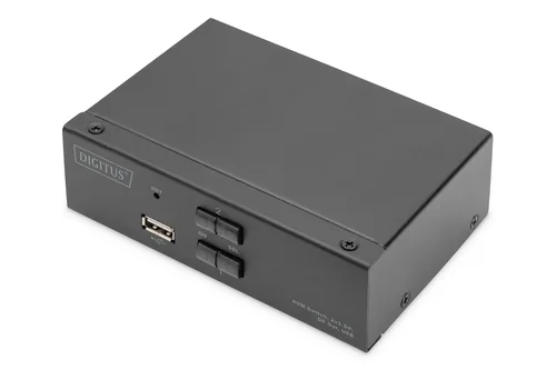 DIGITUS KVM Switch, 2x1  DP, DP Out,USB
