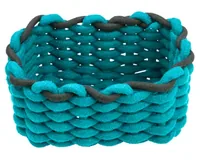 diaqua® Aufbewahrungskorb Cord 20 x 14 x 10 cm, Petrol/Schwarz - Materialtyp: Textil - Material: Baumwolle (CO) - Detailfarbe: Petrol - Schwarz - Produkttyp: Aufbewahrungskorb