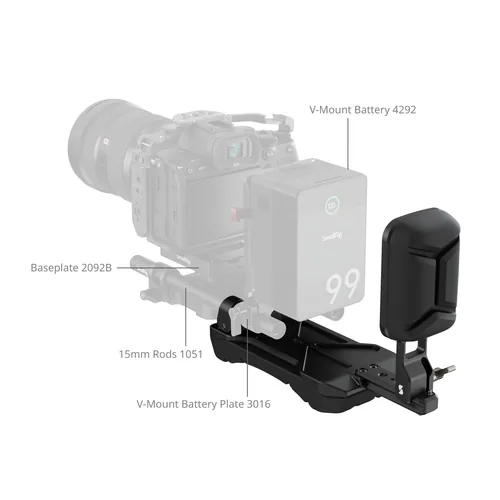 Smallrig Universal Shoulder Pad with 15 mm Dual Rod Clamp - Detailfarbe: Schwarz