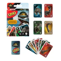 Mattel Spiele Kartenspiel UNO Jurassic World 4 - Sprache: Multilingual - Kategorie: Kartenspiel - Altersempfehlung ab: 7 Jahren - Spieldauer: 0 min - Min. Anzahl Spieler: 2 - Max. Anzahl Spieler: 10