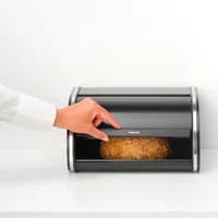 Brabantia Single-Rollbrotkasten Schwarz matt - Brotvariante: Brot - Material: Kunststoff - Detailfarbe: Schwarz matt - Inkl. Schneidebrett: Nein