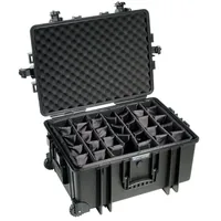 B&W Outdoor Case Type 6800 schwarz mit Facheinteilung