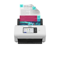 Brother Dokumentenscanner ADS-4500W - Verbindungsmöglichkeiten: WLAN (Wi-Fi) - LAN (RJ45) - USB 3.0 - Scanner Funktionen: Automatischer Vorlagenwechsler (ADF) - Maximales Scanformat: 215 -9 x 355 -6 mm - Scangeschwindigkeit Max.: 35 Seiten - Empfohlenes T