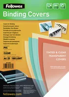 FELLOWES Deckblatt für Bindesysteme A4 5380001 transparent, 180my 25 Stück