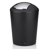 Kela Kosmetikeimer Marta 5 l, Schwarz - Fassungsvermögen: 5 l - Höhe: 29 cm - Anzahl Behälter: 1 - Detailfarbe: Schwarz - Form: Rund - Material: Kunststoff