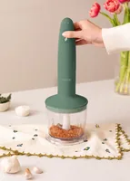 Create Stabmixer Fullmix Retro Salbeigrün - Motorleistung: 1000 W - Funktionen: Aufschäumen - Messbecher - Mixen - Pürieren - Rühren - Schlagen - Detailfarbe: Salbeigrün - Kabelgebunden: Ja - Set: Ja