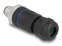 DeLOCK M12 Connector A-coded 8 pin male for mounting with screw connection