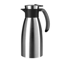 Isolierkanne SOFT GRIP, 1 Liter (edelstahl/schwarz, Quick Tip Verschluss)