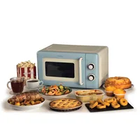 Ariete Mikrowelle Vintage Blau - Mikrowellenleistung: 800 W - Fassungsvermögen: 20 l - Grillfunktion: Nein - Backofenfunktion: Keine Angaben - Steamfunktion: Keine Angaben - Breite: 35 cm