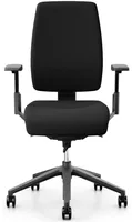 Giroflex Bürostuhl 68 mit Polsterrücken und Armlehnen, Schwarz - Produkttyp: Bürostuhl - Material Bezug: Stoff - Armlehnen: Ja - Material Fuss: Aluminium - Rückenart: Polsterrücken - Rollenart: Hartbodenrollen