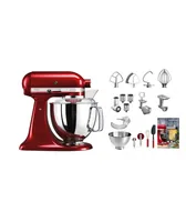 KitchenAid Küchenmaschine KSM200 Weinrot - Funktionen: Schlagen - Rühren - Kneten - Detailfarbe: Weinrot - Gerätetyp: Küchenmaschine - Leistungsaufnahme Betrieb: 300 W - Timerfunktion: Nein - Display vorhanden: Nein