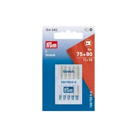 Prym Nähmaschinennadel Stretch Nr. 75 + 90, 5 Stück - Verpackungseinheit: 5 Stück - Detailfarbe: Silber - Produkttyp: Nähmaschinennadel