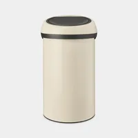 Brabantia Toucheimer Touch Bin 60 l, Hellbeige - Anzahl Behälter: 1 - Detailfarbe: Hellbeige - Form: Rund - Fassungsvermögen: 60 l - Höhe: 71 cm - Material: Edelstahl