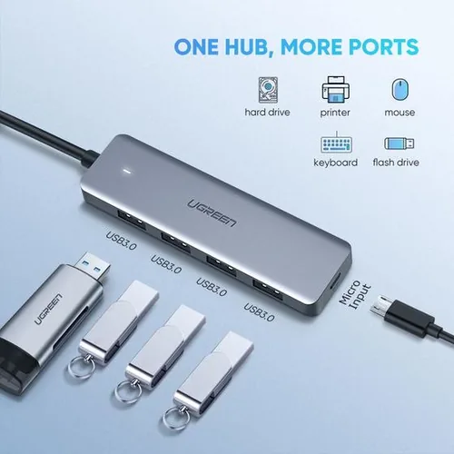 Ugreen 70336 interface hub USB 3.2 Gen 1 (3.1 Gen 1) Type-C 5000 Mbit/s