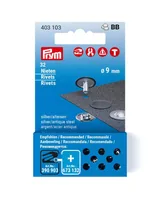 Prym Nieten 32 Stück, Silber-Alteisen - Material: Messing - Produkttyp: Nieten