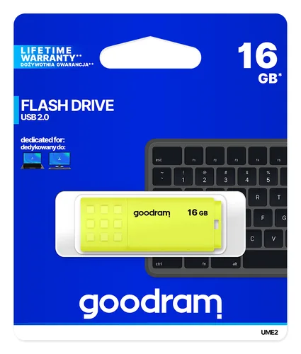 Goodram UME2 16GB USB flash drive USB Type-A 2.0 Yellow