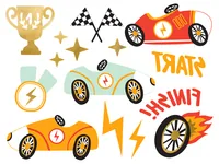 Partydeco Tattoo Set Auto 11 Motive - Kategorie: Tattoo - Altersempfehlung ab: 3 Jahren