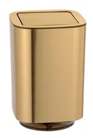 Wenko Kosmetikeimer Auron 5.5 l, Gold - Fassungsvermögen: 5.5 l - Höhe: 25.5 cm - Anzahl Behälter: 1 - Detailfarbe: Gold - Form: Eckig - Material: Kunststoff