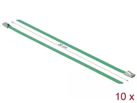 Delock Edelstahlkabelbinder L 200 x B 4,6 mm grün 10 Stück