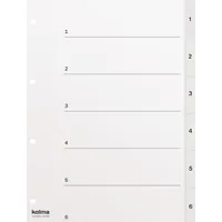 Kolma 18.564.16 tab index Numeric tab index Paper White