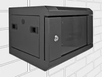 DeLOCK 10″ Network Cabinet with glass door 4U black