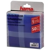 1x50 Hama CD-ROM/DVD-ROM Schutzhüllen farbig        51067