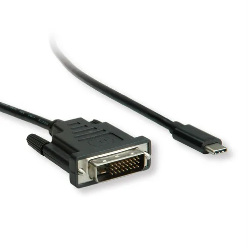 ROLINE 11045831 2 m DVI-D USB Type-C Black