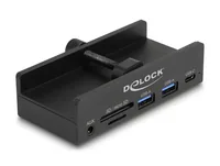 Delock Externer USB-Hub 5 Gbps - Stromversorgung: USB - Anzahl Ports: 3 - Detailfarbe: Schwarz - USB Standard: 3.0/3.1/3.2 Gen 1 (5 Gbps) - USB Anschluss 2 (Endgerät): USB - USB Anschluss 1 (Quelle): USB