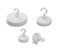 Magnetoplan Hakenmagnet Ø 2.5 cm Weiss, 1 Stück - Detailfarbe: Weiss - Verpackungseinheit: 1 Stück - Haftkraft: Normal haftend