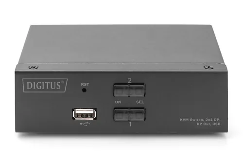 DIGITUS KVM Switch, 2x1  DP, DP Out,USB