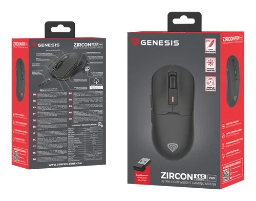 GENESIS NMG-2193 mouse Gaming Ambidextrous Bluetooth + USB Type-C Optical 26000 DPI