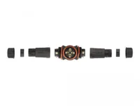 DeLOCK Cable connector T-shape for outdoor 4 pin, IP68 waterproof, screwable, cable diameter 4.5 - 7.5 mm black