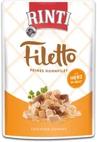 Rinti Nassfutter Filetto Huhn + Herz in Jelly, 100 g - Tierbedürfnis: Kein besonderes Bedürfnis - Geschmacksrichtung: Geflügel - Zertifikate: Keine Zertifizierung - Fleischsorte: Huhn - Packungsgrösse: 100 g - Futtereigenschaft: Ohne künstliche Zusätze
