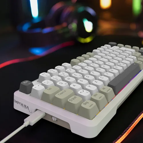 INCA Gaming Tastatur RGBGraySwitchUSB-CBT 2.00m weiß