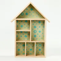 Creativ Company Holzartikel 30 cm Setzkasten Haus - Breite: 3.5 cm - Höhe: 30 cm - Länge: 22 cm - Anzahl Stück: 1 - Holzherkunft: China - Holzhandelsname: Paulownia tomentosa (Blauglockenbaum)
