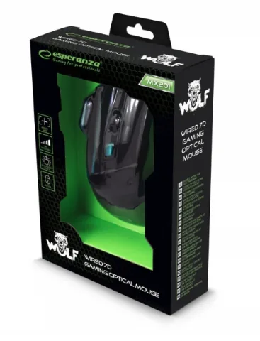 Esperanza EGM201B mouse USB Type-A Optical 2400 DPI Right-hand