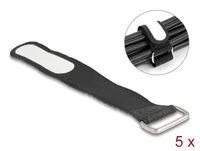 Delock Klettkabelbinder Schwarz 127 mm x 20 mm 5 Stück - Produkttyp: Klettkabelbinder - Ausstattung Kabelmanagement: Beschriftungsfeld - Wiederverwendbar - Detailfarbe: Schwarz - Breite: 20 mm - Länge: 127 mm - Material: Nylon