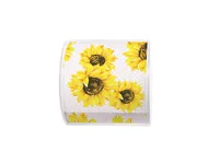 Paper + Design Toilettenpapier Sunflowergarden  Rollen, 3-lagig, Gelb/Weiss - Anzahl Rollen: 1 - Anzahl Lagen: 3 - Anzahl Blatt: 200 × - Detailfarbe: Gelb - Weiss - Natürlich Leben: Keine Besonderheiten