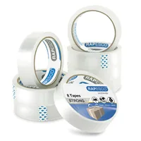 Rapesco Kleberolle 25 mm x 66 m, transparent, 8 Stück - Breite: 25 mm - Länge: 66 m - Art: Klebeband - Klebehaftung: Hoch - Detailfarbe: Transparent