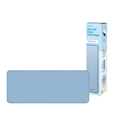 Logilink 70x30 cm XXL Schreibtischunterlage, blau