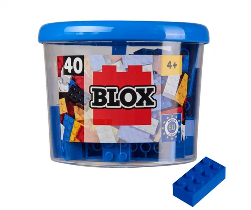 BLOX Bausteine 40 blaue 8er Steine - Anzahl Teile: 40 Teile - Altersempfehlung ab: 4 Jahren - Kategorie: Einzelbausteine - Material: Kunststoff