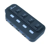 MediaRange USB-HUB 4-Port USB 3.0 extern schwarz