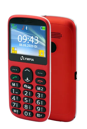 Olympia Mobiltelefon SUN Großtasten rot