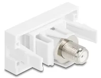 DELOCK Easy 45 Modul IEC Stecker zu F Buchse weiß