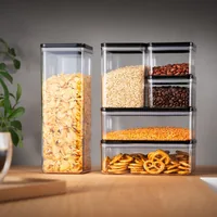 Bodum Vorratsdose Canteen 6er Set Schwarz - Produkttyp: Vorratsdose - Materialtyp: Kunststoff - Set: Ja - Volumen: 2.6 l - Stapelbar: Nein - Verschlusstyp: Deckel