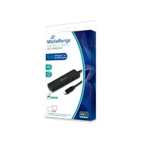 MediaRange USB 3.0 HUB 1:4 Type-C auf USB bus-powered sw