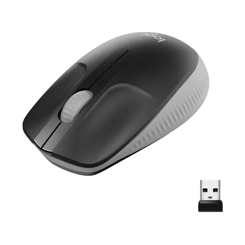 Logitech Mouse M190 Wireless FULL-SIZE grey für mittelgroße bis große Hände